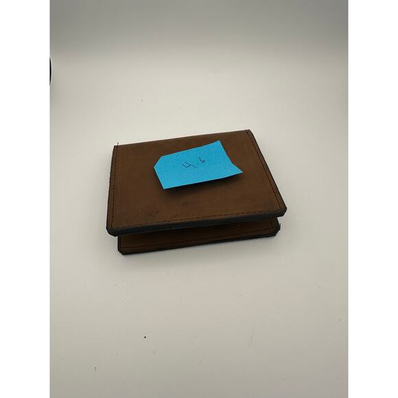 Minimalist Handmade Oaxaca Brown Suede Nubuck Leather Slim Bifold Card Wallet - Picture 9 of 9
